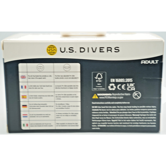 U.S. Divers Redondo Adult Snorkel Mask Anti-Fog Easy Adjust – Blue Green New - Picture 3 of 5